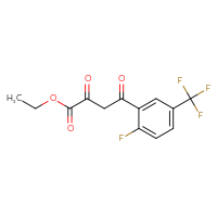 Chemical structure of ethyl 4-[2-fluoro-5-(trifluoromethyl)phenyl]-2,4-dioxobutanoate - CSSB14929215454