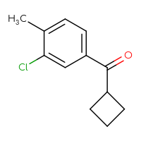 Chemical structure of (3-chloro-4-methylphenyl)(cyclobutyl)methanone - CSSB00013785381