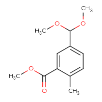 Chemical structure of methyl 5-(dimethoxymethyl)-2-methylbenzoate - CSSB20962531039