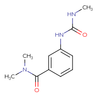Chemical structure of N,N-dimethyl-3-[(methylcarbamoyl)amino]benzamide - CSSB00103343983