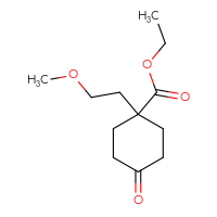 Chemical structure of ethyl 1-(2-methoxyethyl)-4-oxocyclohexane-1-carboxylate - CSSB06655420765