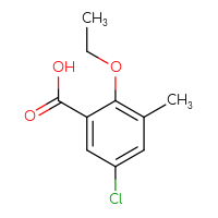 Chemical structure of 5-chloro-2-ethoxy-3-methylbenzoic acid - CSSB00020979331