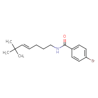 Chemical structure of 4-bromo-N-[(4E)-6,6-dimethylhept-4-en-1-yl]benzamide - CSSB15003835303