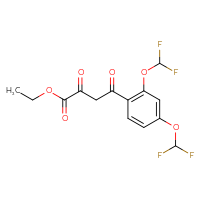 Chemical structure of ethyl 4-[2,4-bis(difluoromethoxy)phenyl]-2,4-dioxobutanoate - CSSB21495894032