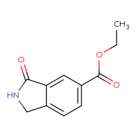 Chemical structure of ethyl 3-oxo-2,3-dihydro-1H-isoindole-5-carboxylate - CSSB00010155139