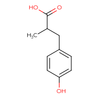 Chemical structure of 3-(4-hydroxyphenyl)-2-methylpropanoic acid - CSSB00012180440
