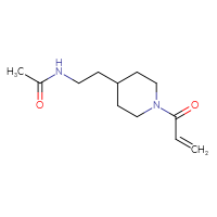 Chemical structure of N-{2-[1-(prop-2-enoyl)piperidin-4-yl]ethyl}acetamide - CSSB21043421677