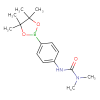 Chemical structure of 3,3-dimethyl-1-[4-(4,4,5,5-tetramethyl-1,3,2-dioxaborolan-2-yl)phenyl]urea - CSSB00010197226