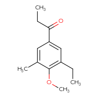Chemical structure of 1-(3-ethyl-4-methoxy-5-methylphenyl)propan-1-one - CSSB20814002604