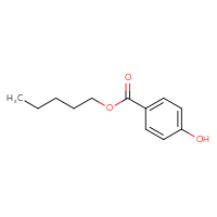 Chemical structure of pentyl 4-hydroxybenzoate - CSSB00000032041