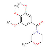 Chemical structure of 2-methyl-4-(3,4,5-trimethoxybenzoyl)morpholine - CSSB00061653082