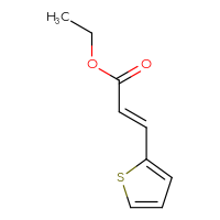 Chemical structure of ethyl (2E)-3-(thiophen-2-yl)prop-2-enoate - CSSB00016433130
