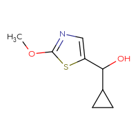 Chemical structure of cyclopropyl(2-methoxy-1,3-thiazol-5-yl)methanol - CSSB00015082426