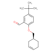 Chemical structure of 5-tert-butyl-2-{[(1S)-cyclohex-3-en-1-yl]methoxy}benzaldehyde - CSSB20466483035