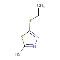 Chemical structure of 5-(ethylsulfanyl)-1,3,4-thiadiazole-2-thiol - CSSB00000010660