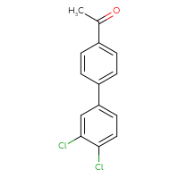Chemical structure of 1-{3',4'-dichloro-[1,1'-biphenyl]-4-yl}ethan-1-one - CSSB00000286673