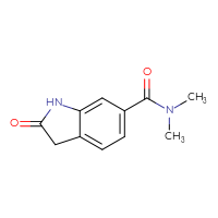 Chemical structure of N,N-dimethyl-2-oxo-2,3-dihydro-1H-indole-6-carboxamide - CSSB00013878320