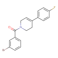 Chemical structure of 1-(3-bromobenzoyl)-4-(4-fluorophenyl)-1,2,3,6-tetrahydropyridine - CSSB02121806732