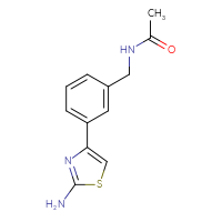 Chemical structure of N-{[3-(2-amino-1,3-thiazol-4-yl)phenyl]methyl}acetamide - CSSB06594713142