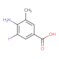 Chemical structure of 4-amino-3-iodo-5-methylbenzoic acid - CSSB00021579385