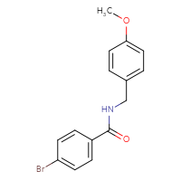 Chemical structure of 4-bromo-N-[(4-methoxyphenyl)methyl]benzamide - CSSB00000582341