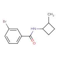 Chemical structure of 3-bromo-N-(2-methylcyclobutyl)benzamide - CSSB00014887092