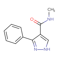 Chemical structure of N-methyl-3-phenyl-1H-pyrazole-4-carboxamide - CSSB00000239807