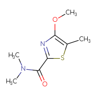 Chemical structure of 4-methoxy-N,N,5-trimethyl-1,3-thiazole-2-carboxamide - CSSB06856619104