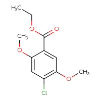 Chemical structure of ethyl 4-chloro-2,5-dimethoxybenzoate - CSSB00020640214