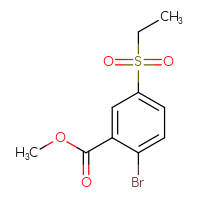 Chemical structure of methyl 2-bromo-5-(ethanesulfonyl)benzoate - CSSB01995018478