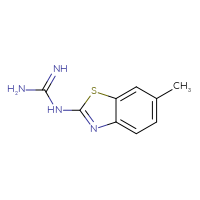 Chemical structure of N-(6-methyl-1,3-benzothiazol-2-yl)guanidine - CSSB00010005734