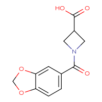 Chemical structure of 1-(2H-1,3-benzodioxole-5-carbonyl)azetidine-3-carboxylic acid - CSSB00003508097