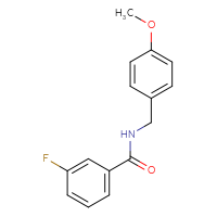 Chemical structure of 3-fluoro-N-[(4-methoxyphenyl)methyl]benzamide - CSSB00027875343