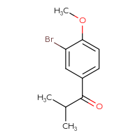 Chemical structure of 1-(3-bromo-4-methoxyphenyl)-2-methylpropan-1-one - CSSB00011220427