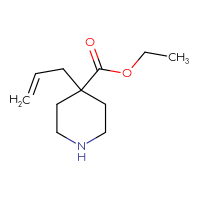 Chemical structure of ethyl 4-(prop-2-en-1-yl)piperidine-4-carboxylate - CSSB00009931396