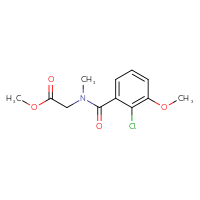 Chemical structure of methyl 2-[1-(2-chloro-3-methoxyphenyl)-N-methylformamido]acetate - CSSB02527252480