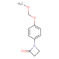 Chemical structure of 1-[4-(methoxymethoxy)phenyl]azetidin-2-one - CSSB20460555109