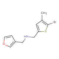 Chemical structure of [(5-bromo-4-methylthiophen-2-yl)methyl][(furan-3-yl)methyl]amine - CSSB00012888983