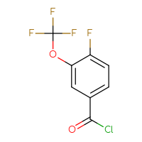 Chemical structure of 4-fluoro-3-(trifluoromethoxy)benzoyl chloride - CSSB00010171627