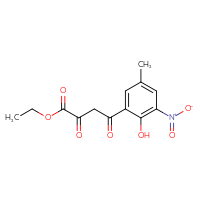 Chemical structure of ethyl 4-(2-hydroxy-5-methyl-3-nitrophenyl)-2,4-dioxobutanoate - CSSB00020605310