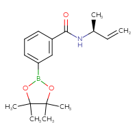 Chemical structure of N-[(2S)-but-3-en-2-yl]-3-(4,4,5,5-tetramethyl-1,3,2-dioxaborolan-2-yl)benzamide - CSSB21331713436