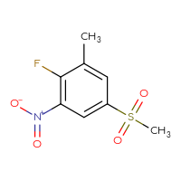 Chemical structure of 2-fluoro-5-methanesulfonyl-1-methyl-3-nitrobenzene - CSSB00000069936