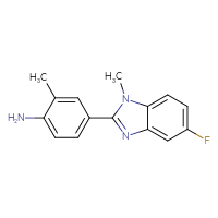 Chemical structure of 4-(5-fluoro-1-methyl-1H-1,3-benzodiazol-2-yl)-2-methylaniline - CSSB00000758441