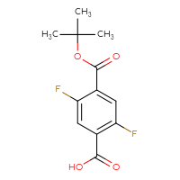 Chemical structure of 4-[(tert-butoxy)carbonyl]-2,5-difluorobenzoic acid - CSSB03568225721
