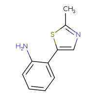 Chemical structure of 2-(2-methyl-1,3-thiazol-5-yl)aniline - CSSB00000103406