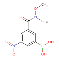 Chemical structure of {3-[methoxy(methyl)carbamoyl]-5-nitrophenyl}boronic acid - CSSB00000017706