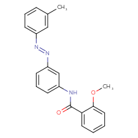 Chemical structure of 2-methoxy-N-{3-[(1E)-2-(3-methylphenyl)diazen-1-yl]phenyl}benzamide - CSSB06256033901