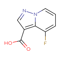 Chemical structure of 4-fluoropyrazolo[1,5-a]pyridine-3-carboxylic acid - CSSB00010425111