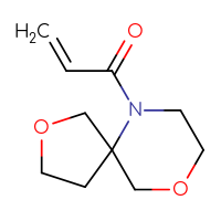 Chemical structure of 1-{2,9-dioxa-6-azaspiro[4.5]decan-6-yl}prop-2-en-1-one - CSSS00103288402