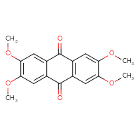 Chemical structure of 2,3,6,7-tetramethoxy-9,10-dihydroanthracene-9,10-dione - CSSB00020666221